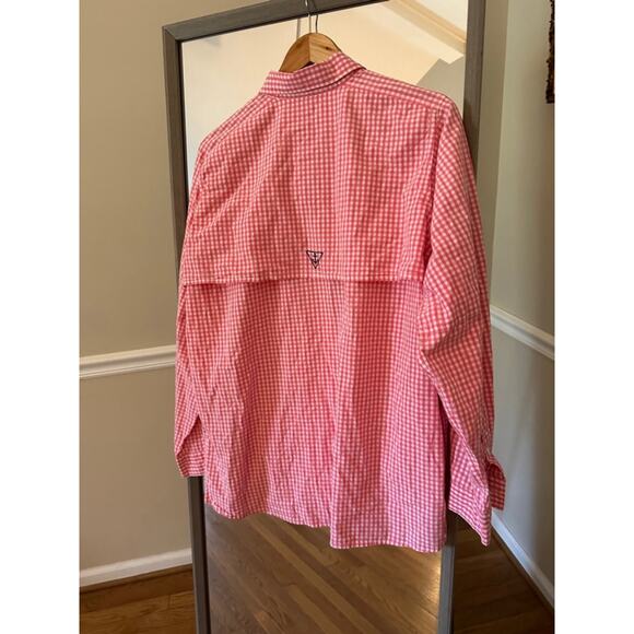 Simply Southern Button Down Shirt Pink Gingham XL - Picture 6 of 6